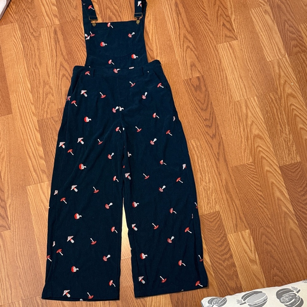 Cider Navy Jumpsuit with Floral Pattern
